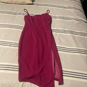 Magenta asymmetrical dress